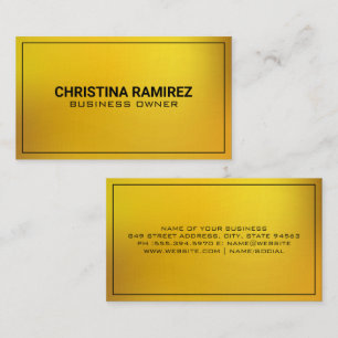 Simple Gold with Borders Business Card