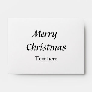 Simple golden add your text merry Christmas custom Envelope