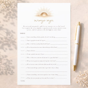 Simple Golden Sun Neutral Shower Game Survey Says