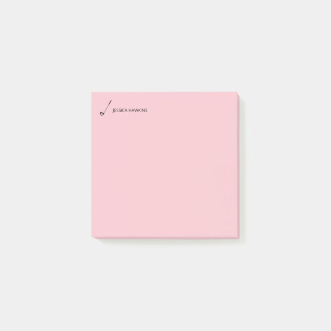 Simple Golf Fan Personal Stationery Golf Club Post-it Notes (Front)