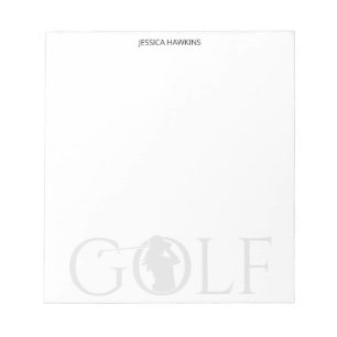 Simple Golf Fan Personal Stationery Notepad