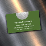 Simple Golf Sports Theme Magnetic Business Card<br><div class="desc">Business card magnets for a golf business designed with a golf ball graphic and simple 4 line layout you can customize online. Works for a golf instructor that does golf lessons,   a golf cart dealer,  or golf training.</div>