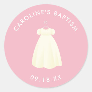 Simple Gown Baptism Invitation Envelope Seals
