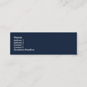 Simple graceful retro blue surface mini business card