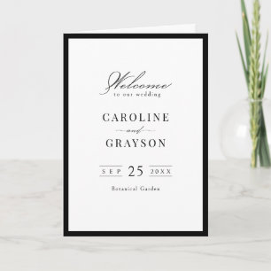 Simple Graceful Script Typography Wedding Program