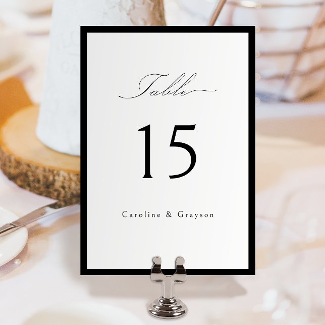 Simple Graceful Script Typography Wedding Table Number (Simple Graceful Script Typography Wedding Table Number)