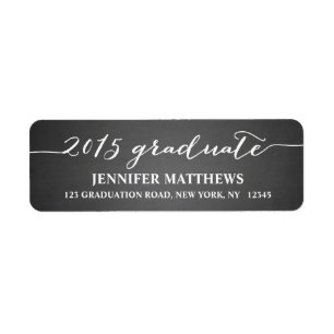 Simple Grad Chalkboard Graduation Address Label
