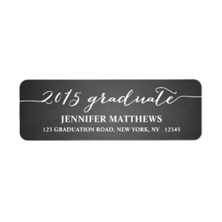 Simple Grad Chalkboard Graduation Address Label