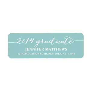Simple Grad Graduation Return Address Label