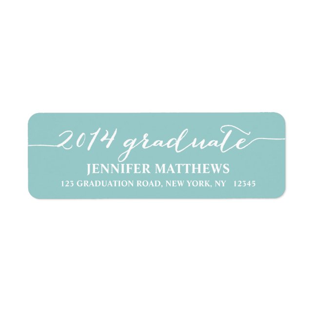 Simple Grad Graduation Return Address Label (Front)