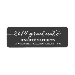 Simple Grad Graduation Return Address Label