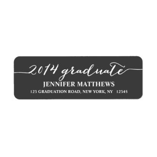 Simple Grad Graduation Return Address Label