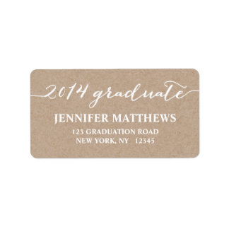 Simple Grad Kraft Graduation Address Label