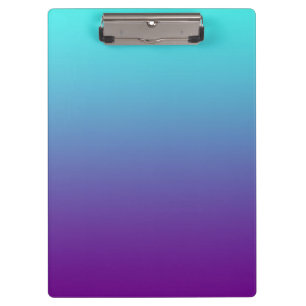 Simple Gradient Background Purple Turquoise Blue Clipboard