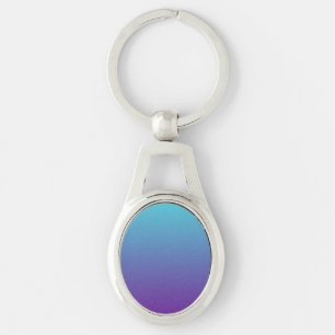 Simple Gradient Background Purple Turquoise Blue Keychain