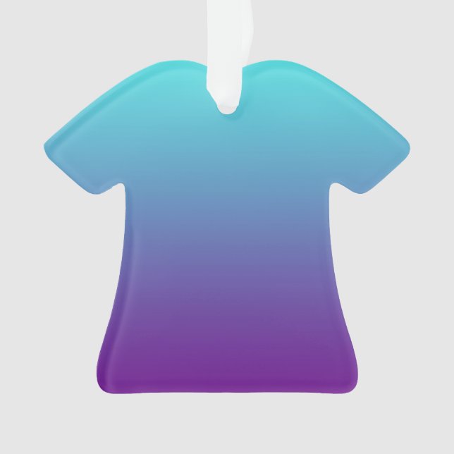 Simple Gradient Background Purple Turquoise Blue Ornament (Front)