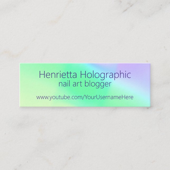 Simple Gradient Mini Business Card (Front)