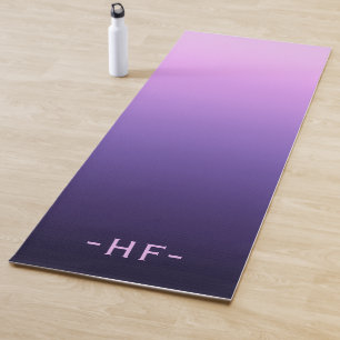 Simple Gradient Monogram  Yoga Mat