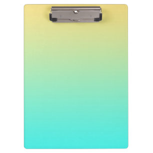 Simple Gradient Pastel Yellow Turquoise Clipboard