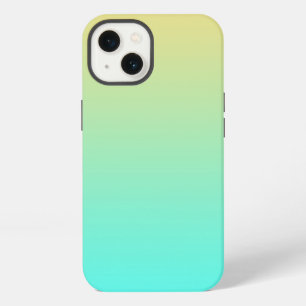Simple Gradient Pastel Yellow Turquoise iPhone 13 Case