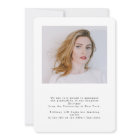 Simple Graduate Name Photo Graduation Announcement