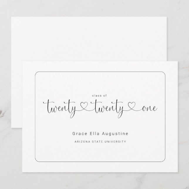 Simple Graduation Announcement (Front/Back)