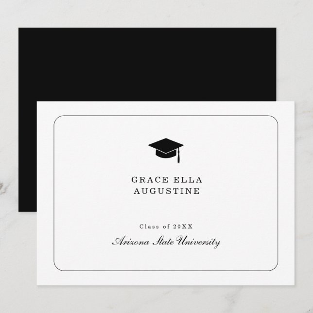 Simple Graduation Announcement (Front/Back)