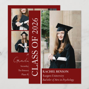 Simple Graduation Announcement & Party Invitation