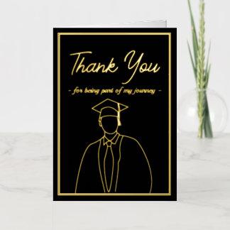 Simple Graduation Announcement Thank You Card