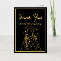 Simple Graduation Announcement Thank You Card