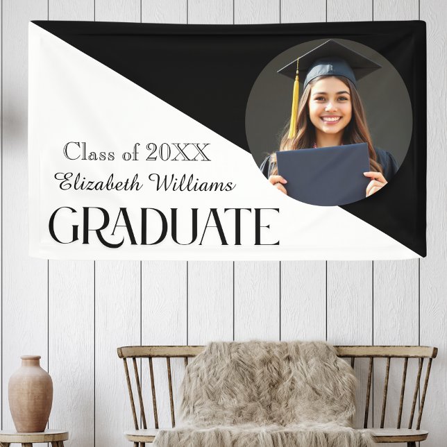 Simple Graduation Black and White Poster (Creator Uploaded)