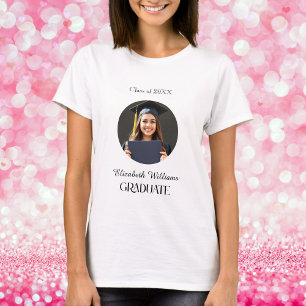Simple Graduation Black and White  T-Shirt