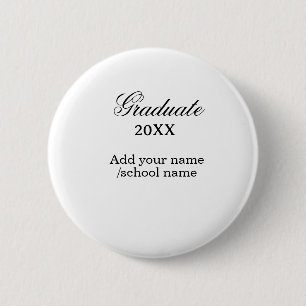 Simple graduation congratulations minimal add clas 2 inch round button