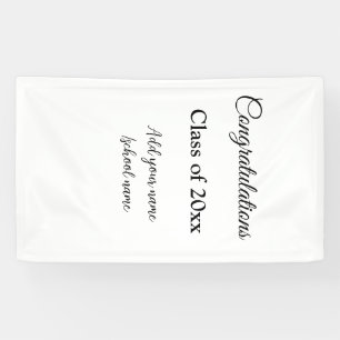 Simple graduation congratulations minimal add clas banner