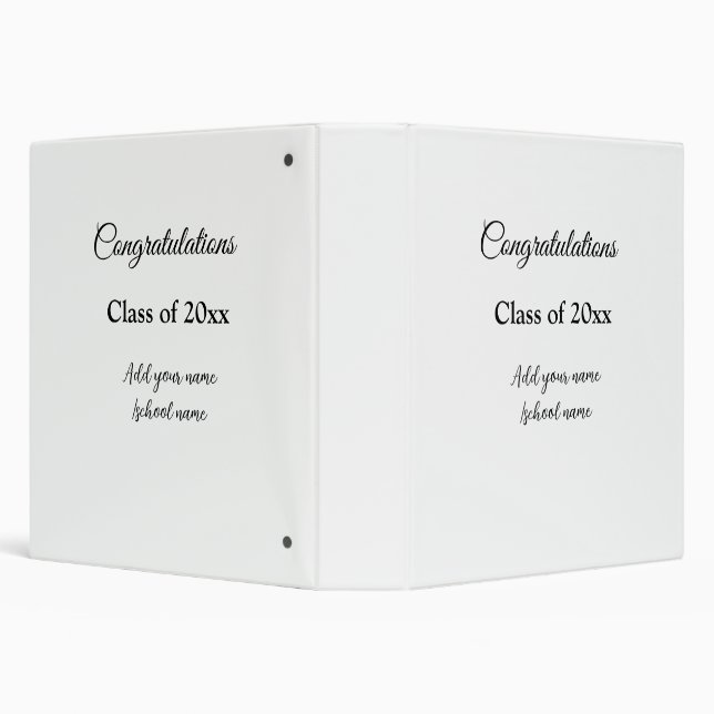 Simple graduation congratulations minimal add clas binder (Background)
