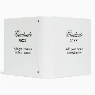 Simple graduation congratulations minimal add clas binder