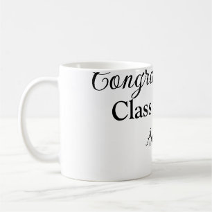 Simple graduation congratulations minimal add clas coffee mug