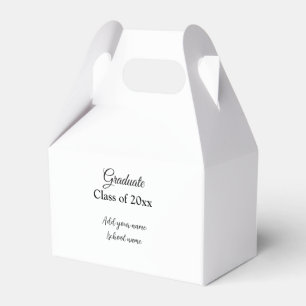 Simple graduation congratulations minimal add clas favor box