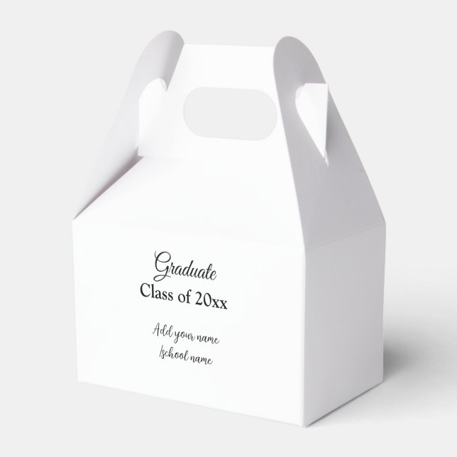 Simple graduation congratulations minimal add clas favor box (Front Side)