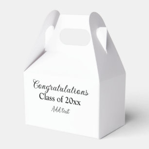 Simple graduation congratulations minimal add clas favor box