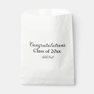Simple graduation congratulations minimal add clas favour bag
