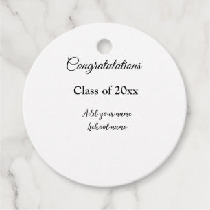 Simple graduation congratulations minimal add clas favour tags