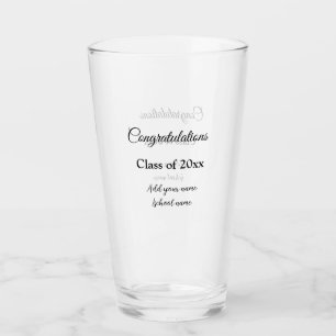 Simple graduation congratulations minimal add clas glass