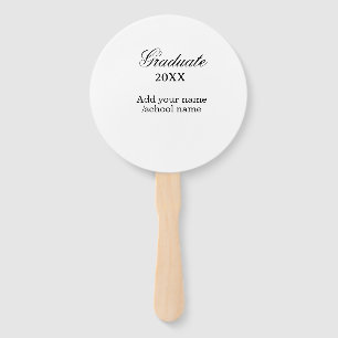 Simple graduation congratulations minimal add clas hand fan