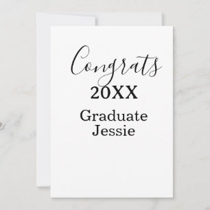 Simple graduation congratulations minimal add clas invitation