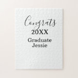 Simple graduation congratulations minimal add clas jigsaw puzzle<br><div class="desc">Design</div>