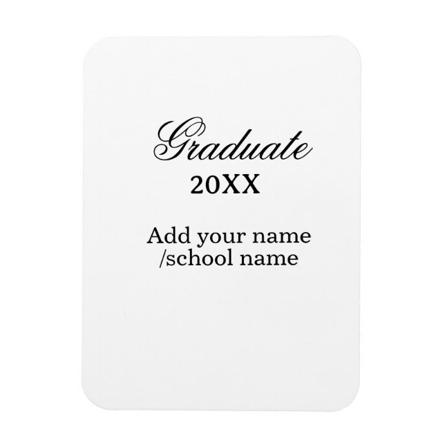 Simple graduation congratulations minimal add clas magnet (Vertical)