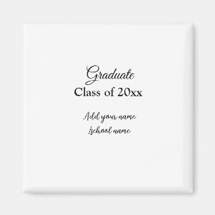 Simple graduation congratulations minimal add clas magnet