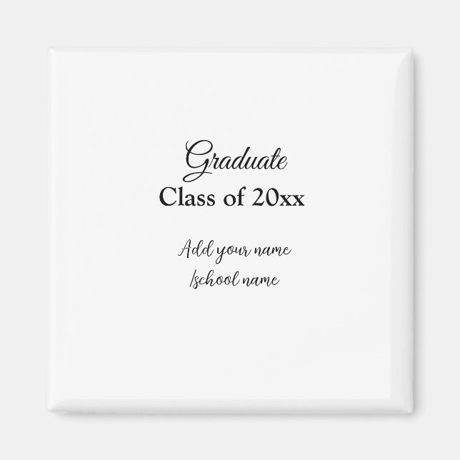Simple graduation congratulations minimal add clas magnet (Front)