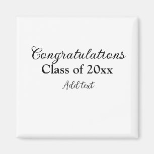 Simple graduation congratulations minimal add clas magnet
